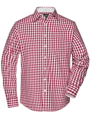 J-JN617-Mens Checked Shirt
